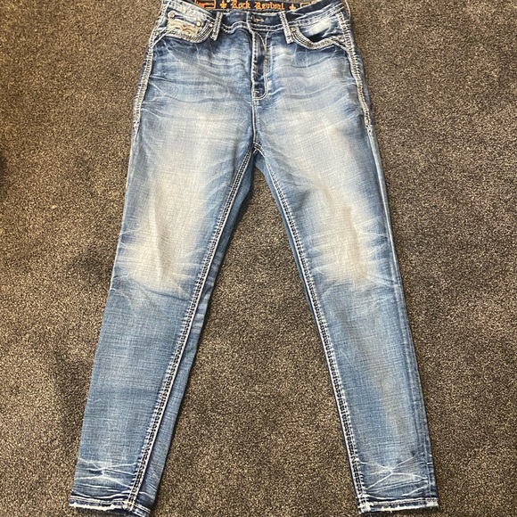 Rock Revival Distressed Blue Jeans - Picture 5 of 6